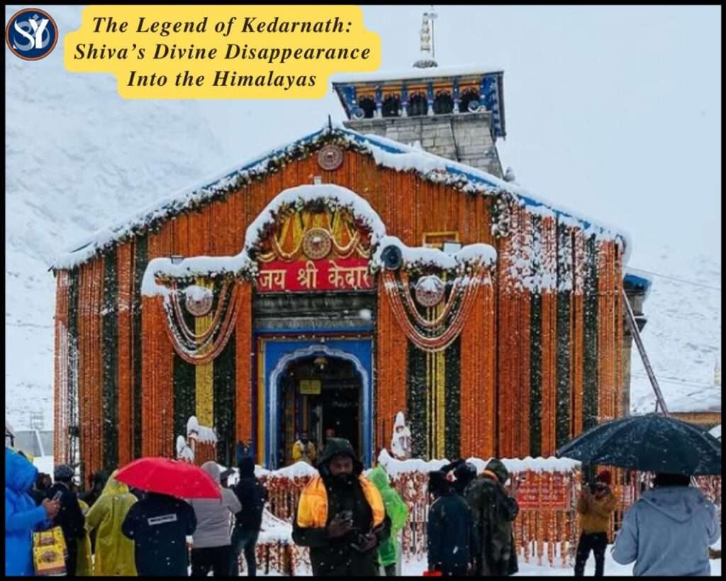 “The Divine Mystery of Kedarnath: Shiva’s Vanishing Act Through the Char Dham Yatra Package” 2 Sacred Kedarnath Temple nestled in the snow-clad Himalayas, surrounded by pilgrims on the Char Dham Yatra trail.