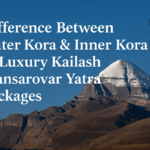 “Mount Kailash with Su-Yatra logo and title ‘Difference Between Outer Kora & Inner Kora in Luxury Kailash Mansarovar Yatra Packages’ displayed on the image.”