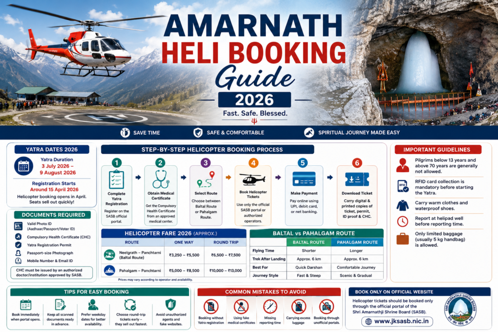 Amarnath Yatra Heli Booking Guide